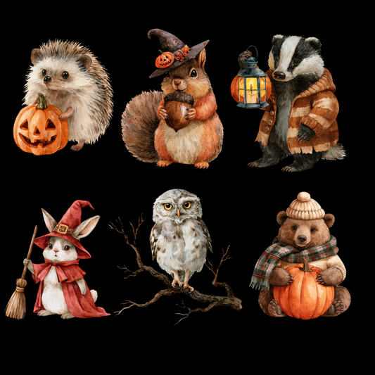 Halloween Woodland Animal Clipart
