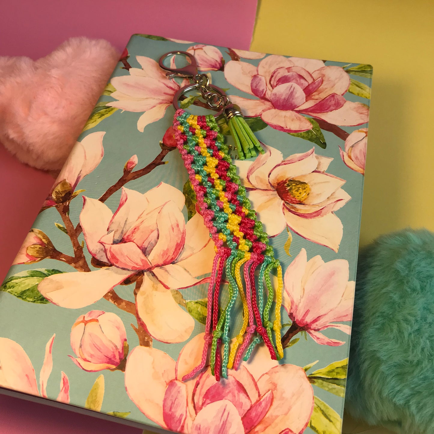 Cute Kawaii Colorful Macrame Keychain