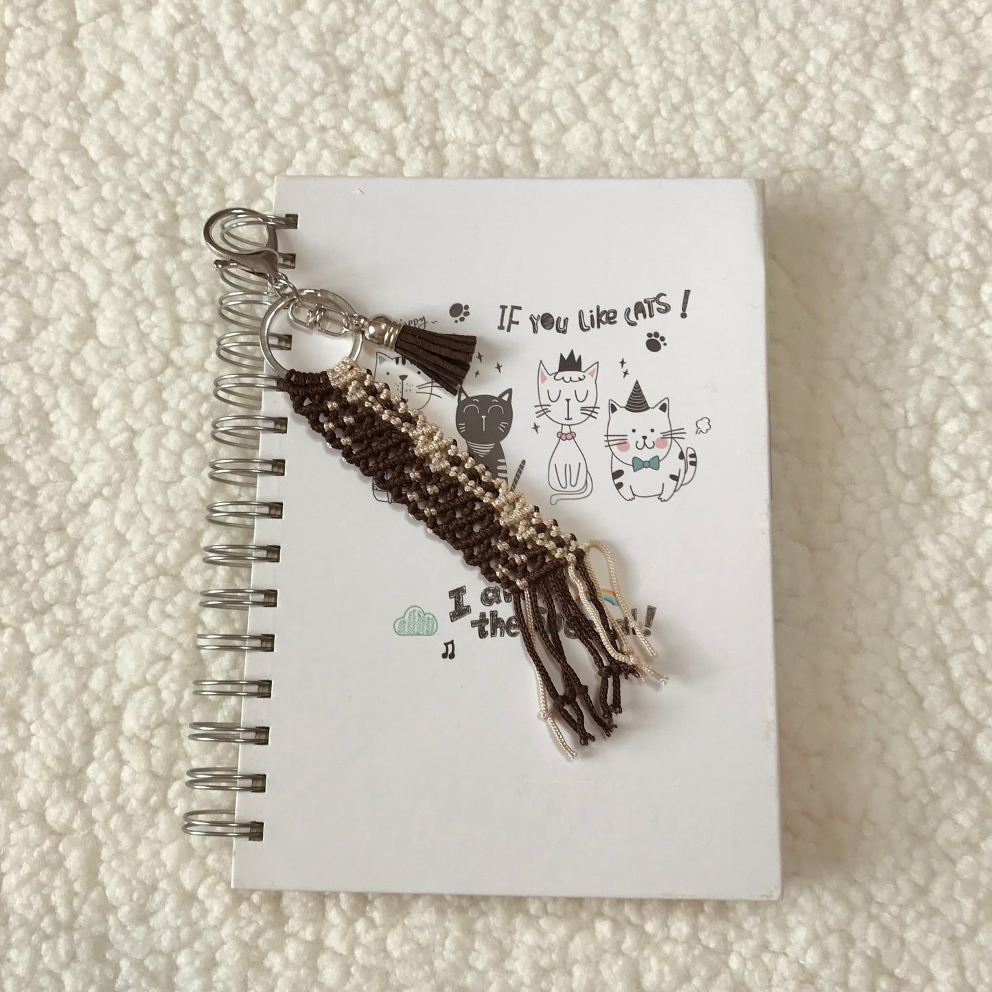 Cute Kawaii Brown Macrame Keychain