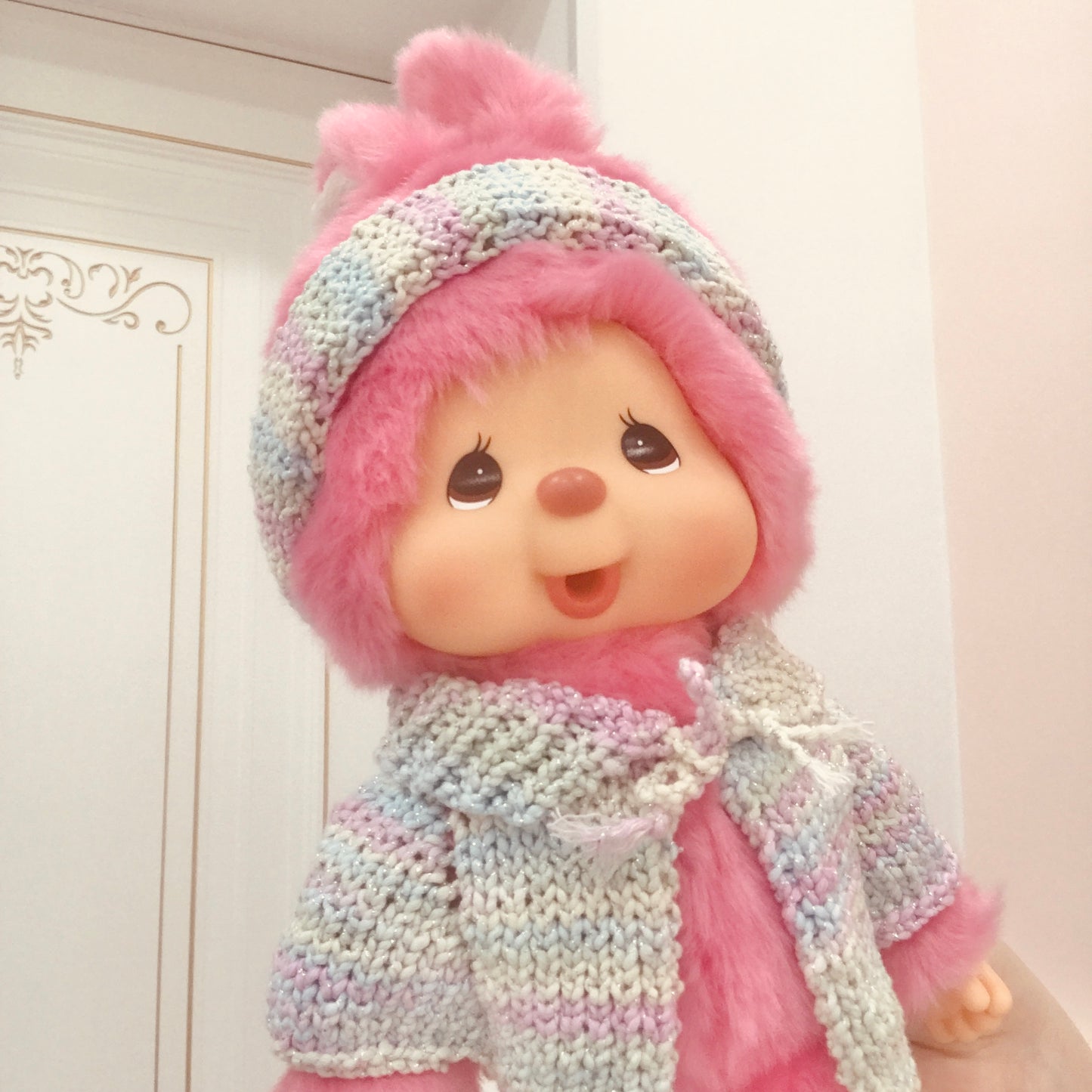 Hand-Knitted Cute Kawaii Cardigan and Headband Set for 30 cm Toys