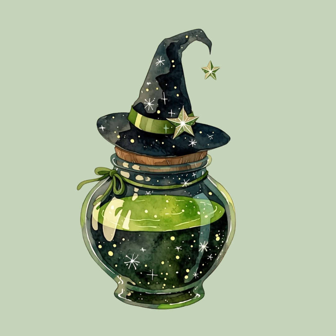 Halloween Witch Essentials Clipart Set PNG