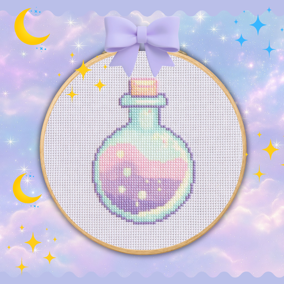 Pastel Jar Cross Stitch Pattern