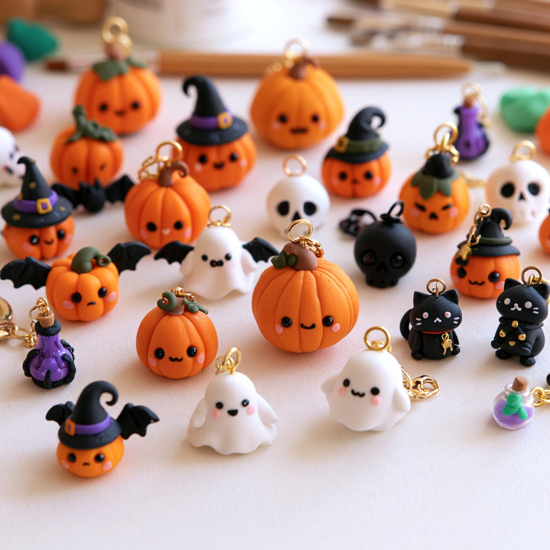 How to Make Halloween Clay Charms