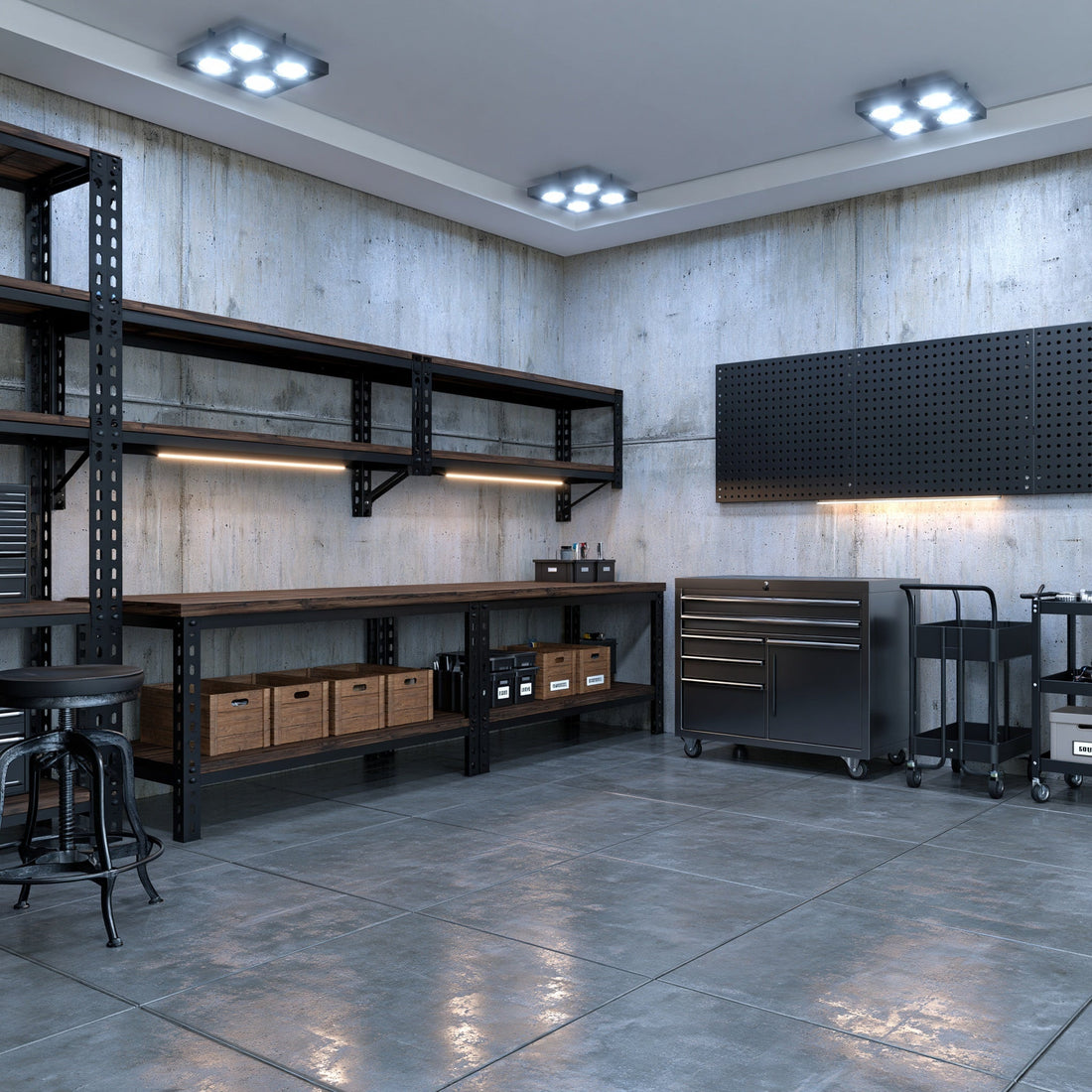10 Industrial Garage Decor Ideas