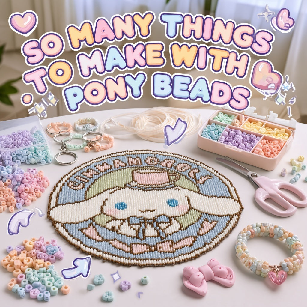 Pony Bead Craft Ideas for Colorful DIY Projects