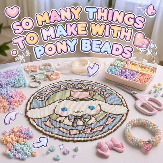 Pony Bead Craft Ideas for Colorful DIY Projects