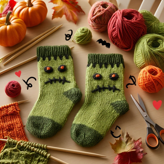 Halloween Pixel Art Knitted Socks: Cute Spooky Designs to Make