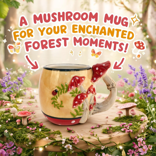 Mushroom Mugs for a Cozy Woodland Kitchen