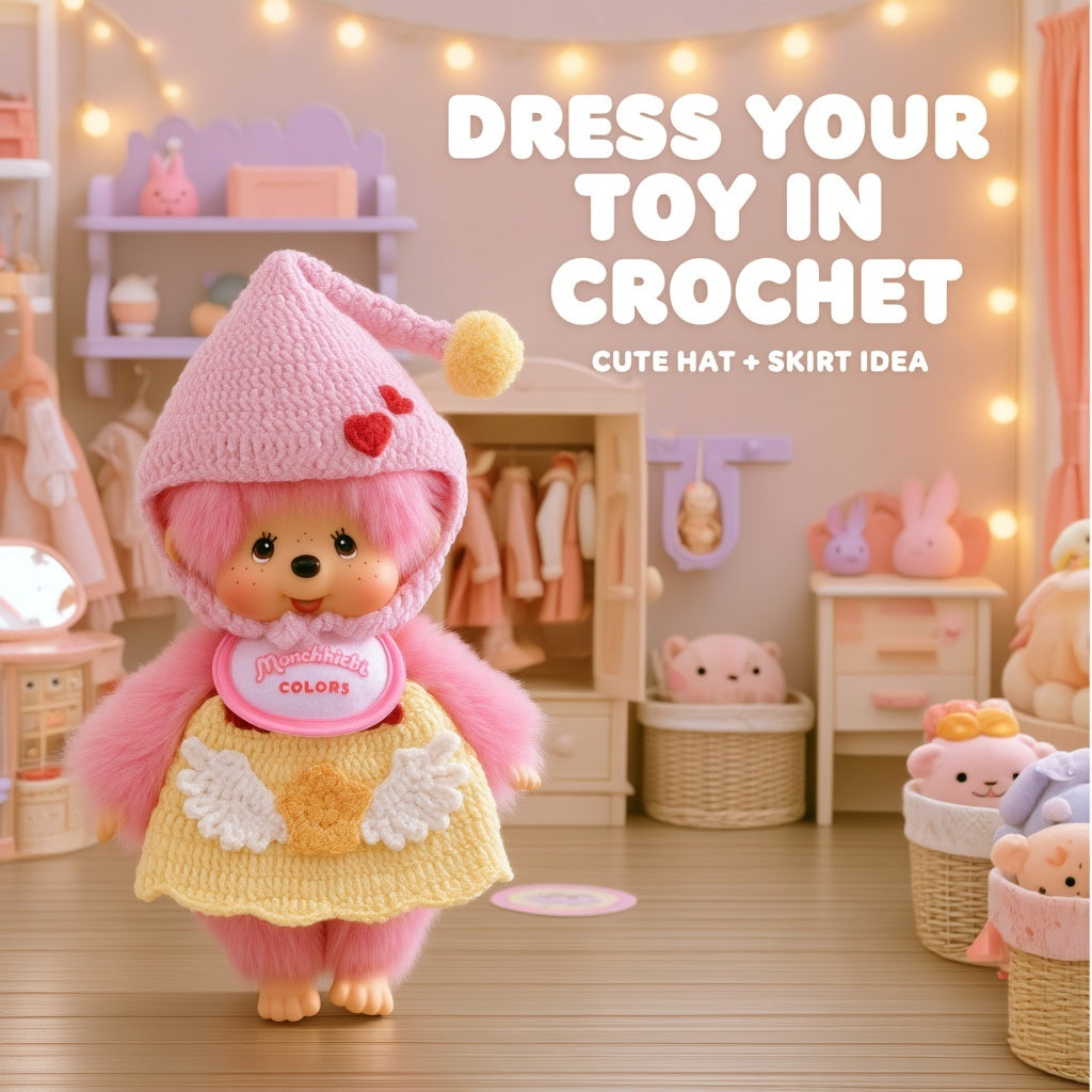 Crochet Hat & Skirt for a Tiny Toy Outfit