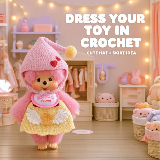 Crochet Hat & Skirt for a Tiny Toy Outfit