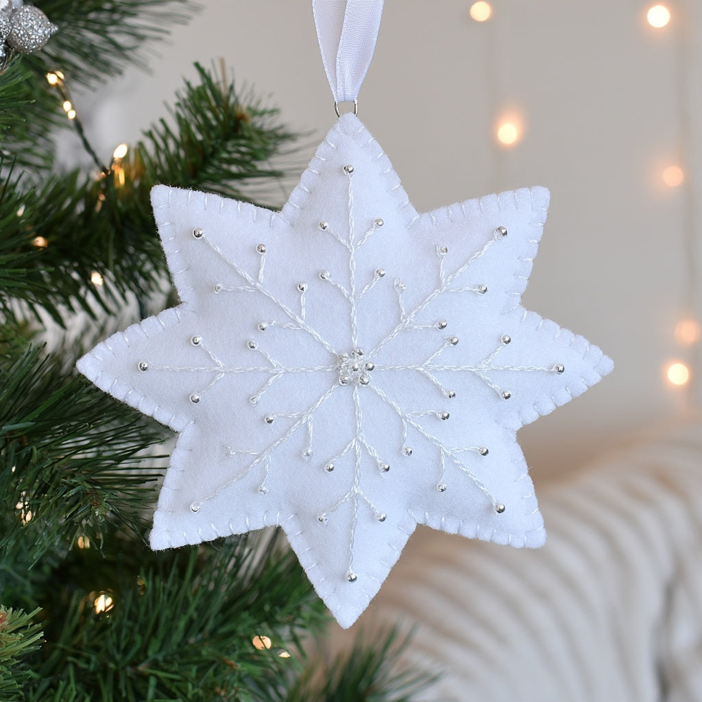 How to Make a Handmade Felt Christmas Star Ornament
