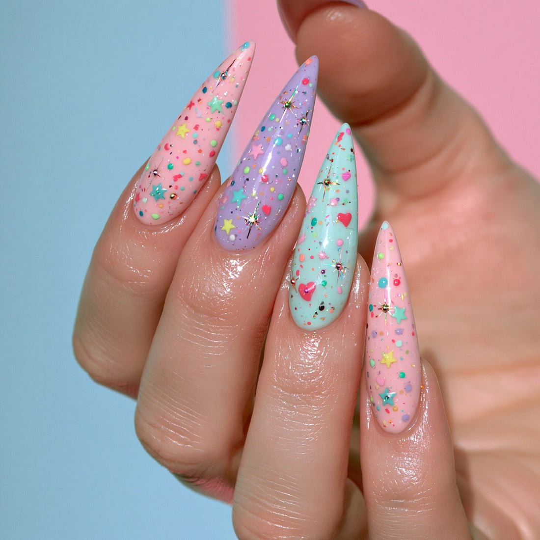 15 Pastel Cute Stiletto Nail Ideas for 2026