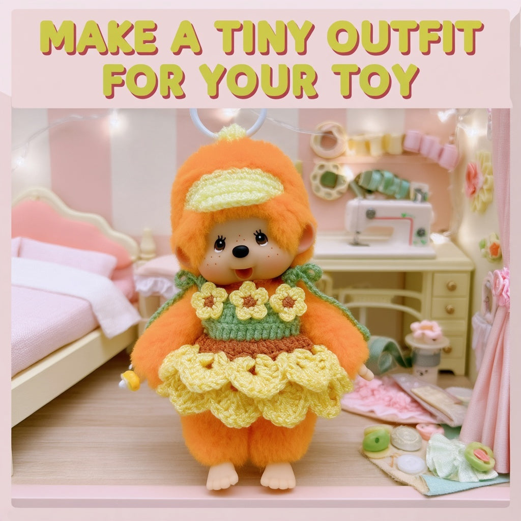 Crochet Clothes for Monchhichi and Labubu Dolls