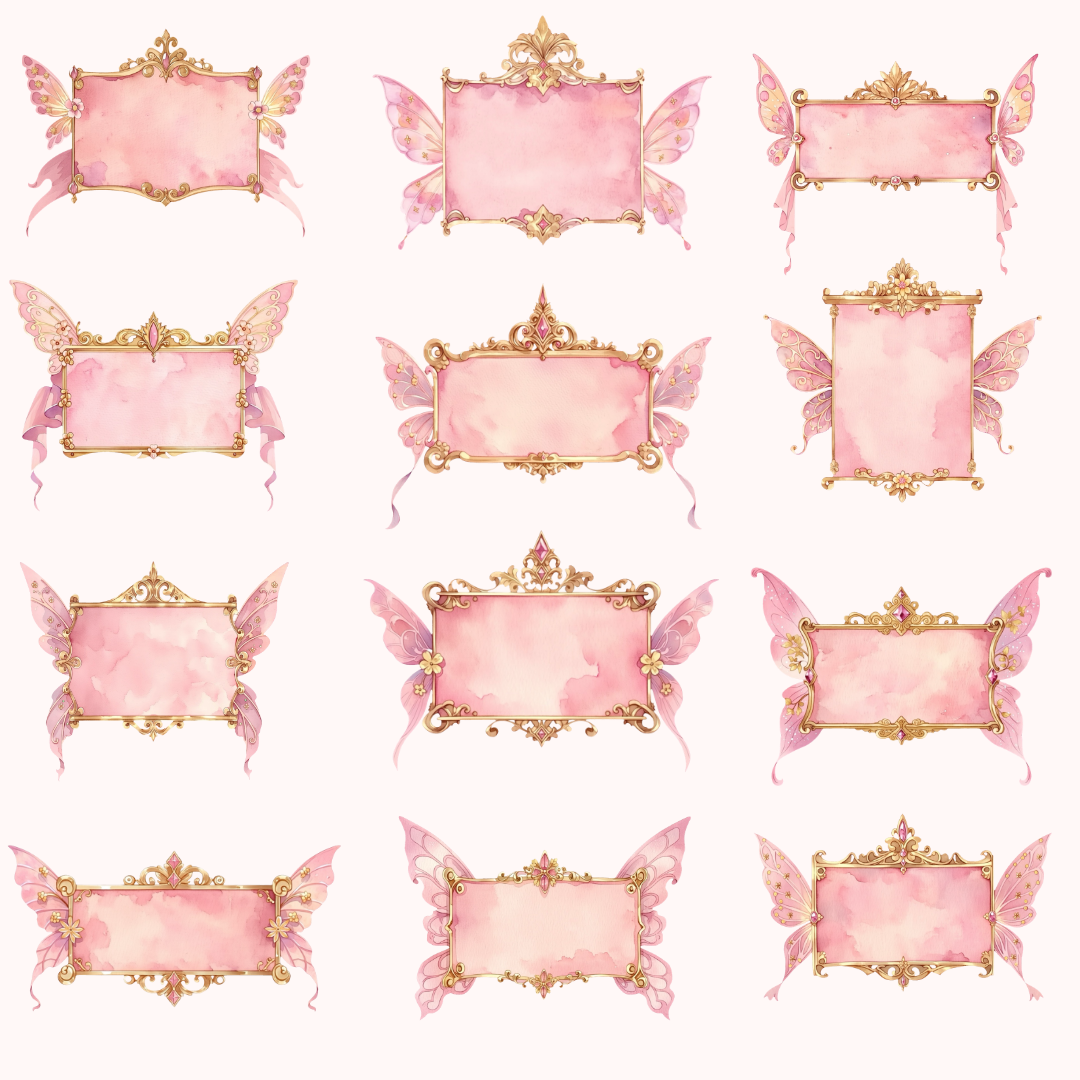 Rose Gold Fairy Banners