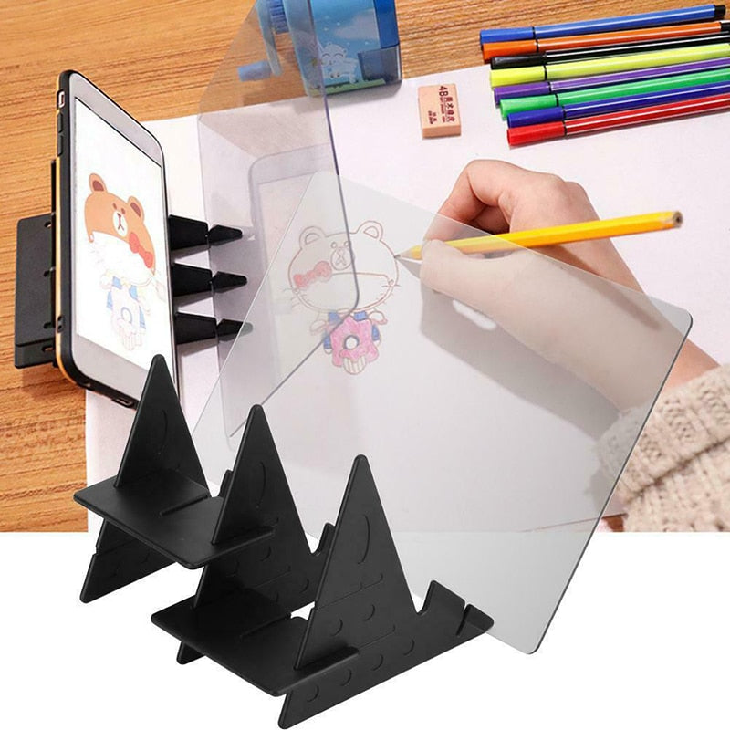 Drawing Painting Sketch Optical Mirror Reflection Projection Tracing Plate  Board Portable Optical Tracing Board Image Projector Optical Painting Board