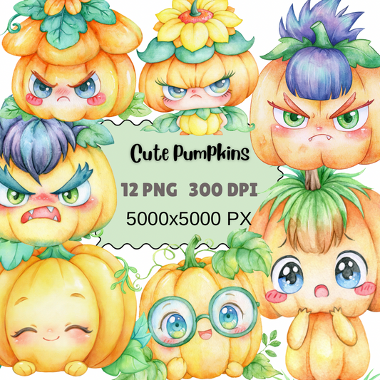 Cute Halloween Pumpkin Clipart