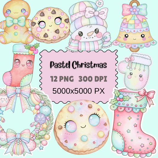 Pastel Christmas Clipart