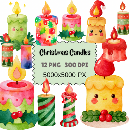 Christmas Candle Clipart