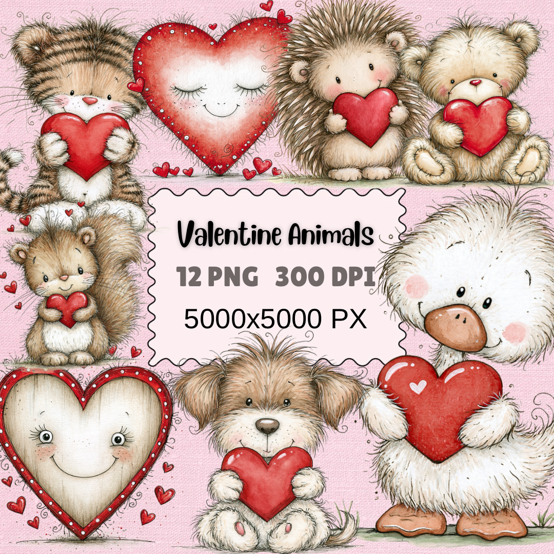 Valentine Animals Clipart