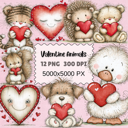 Valentine Animals Clipart