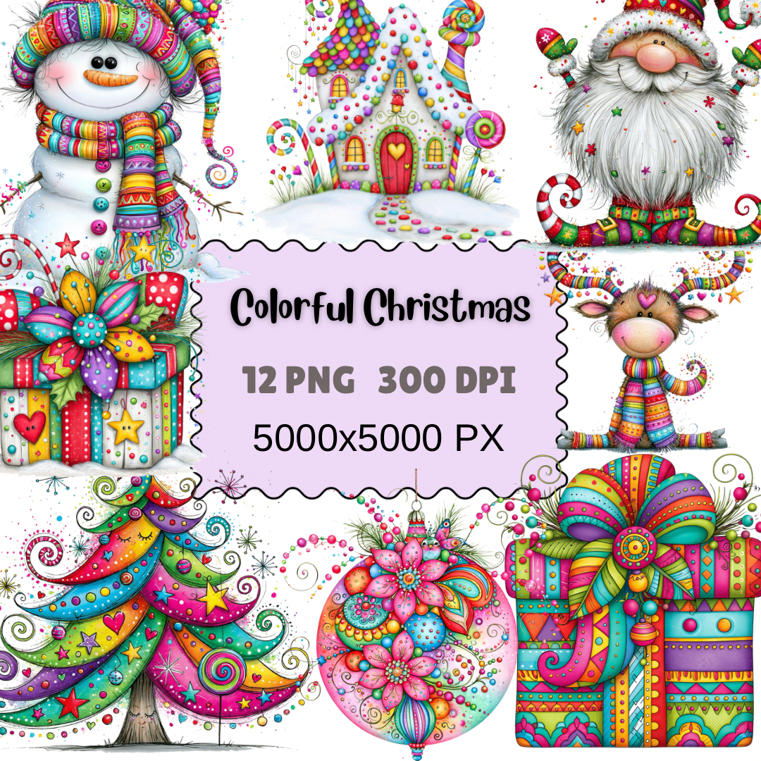 Colorful Christmas Clipart
