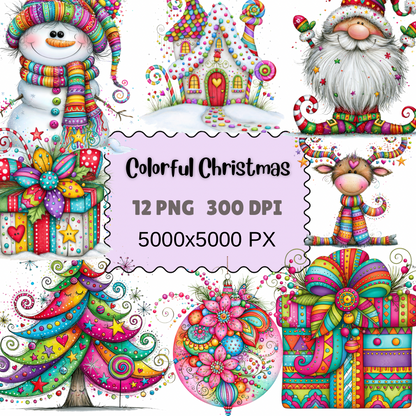 Colorful Christmas Clipart