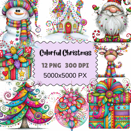 Colorful Christmas Clipart