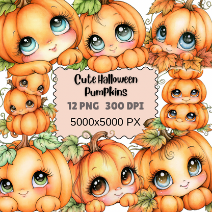 Cute Halloween Pumpkin Clipart