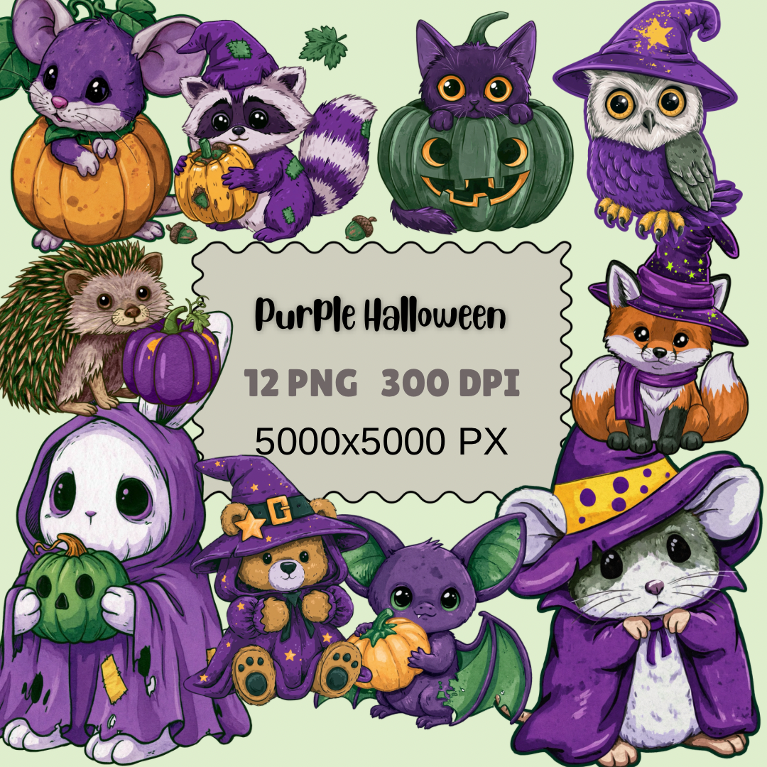 Purple Halloween Clipart