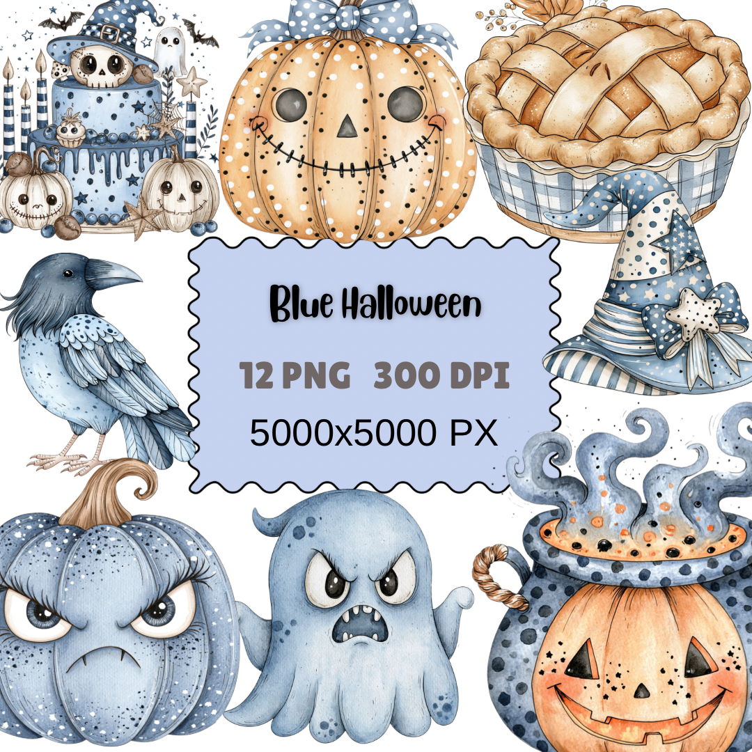Blue Halloween Clipart