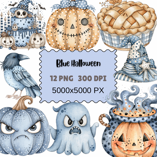 Blue Halloween Clipart
