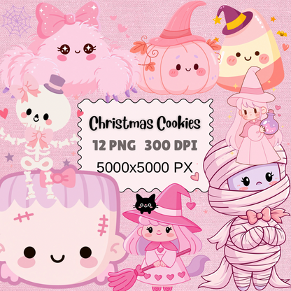 Pink Halloween Clipart