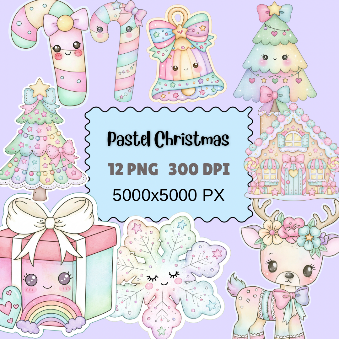 Pastel Christmas Clipart