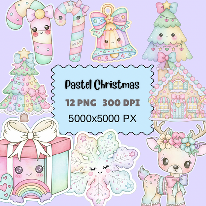Pastel Christmas Clipart