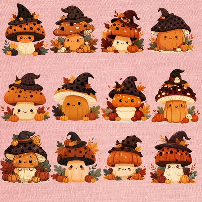 Cute Halloween Mushroom
