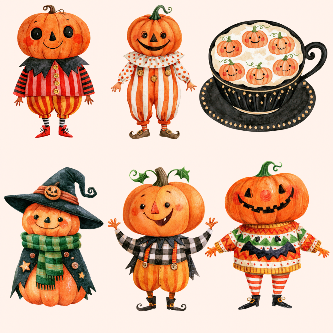 Watercolor Halloween Clipart