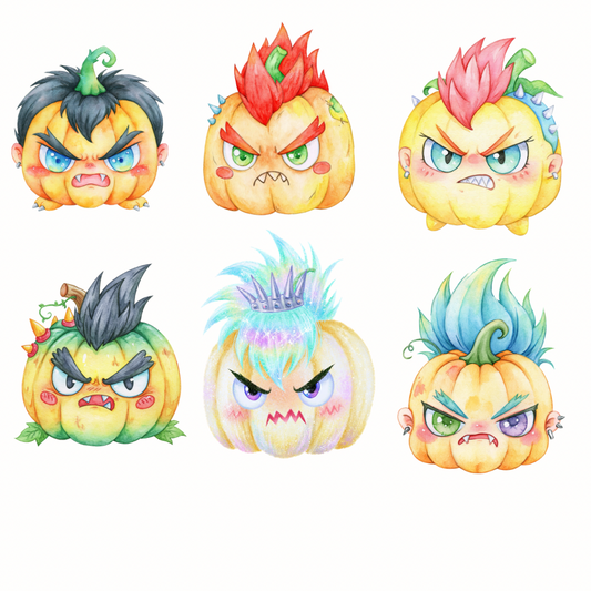 Punk Halloween Pumpkin Clipart