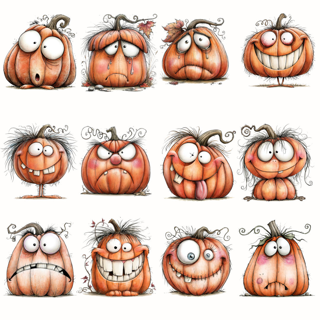 Funny Halloween Pumpkin Clipart