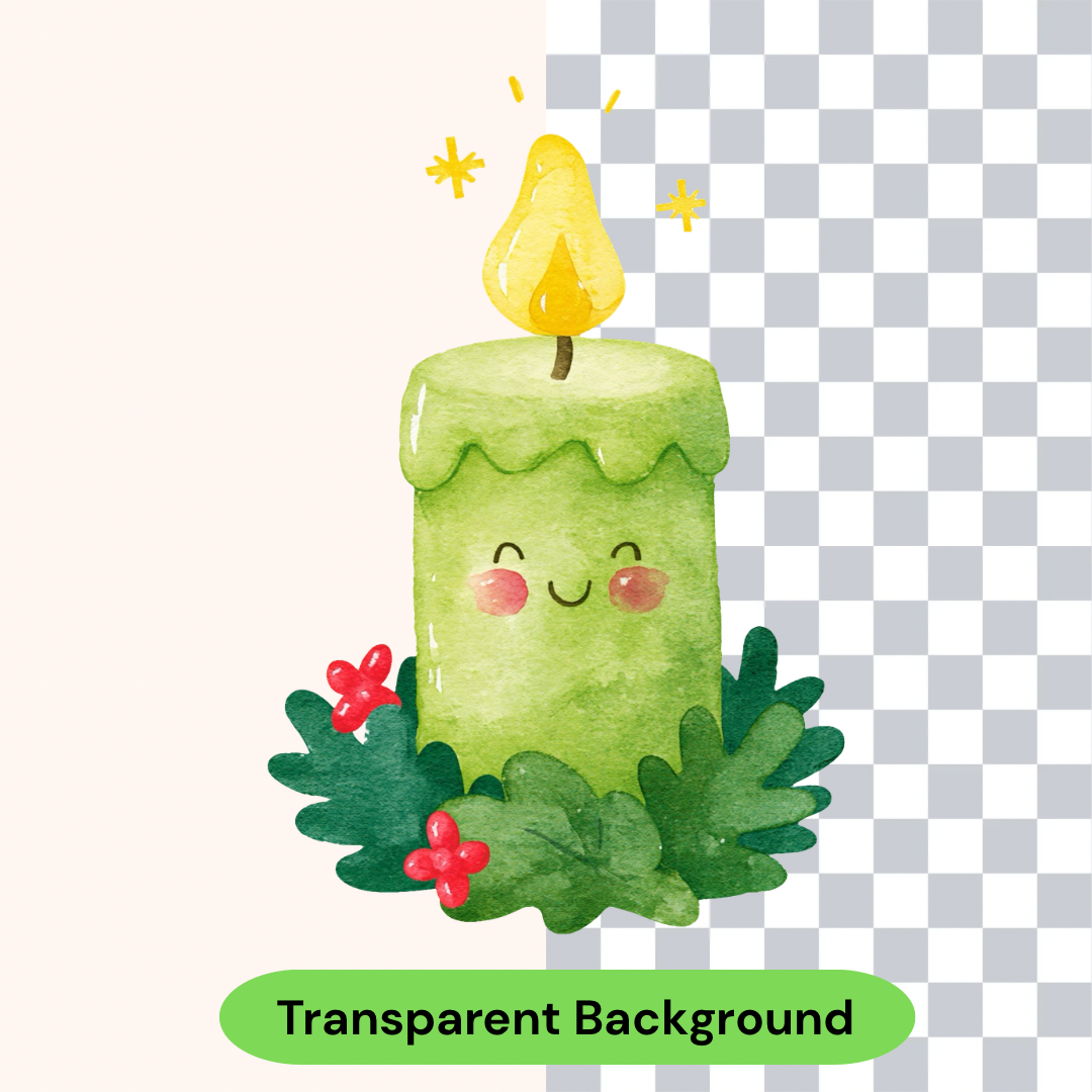 Christmas Candle Clipart