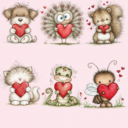 Valentine Animals Clipart