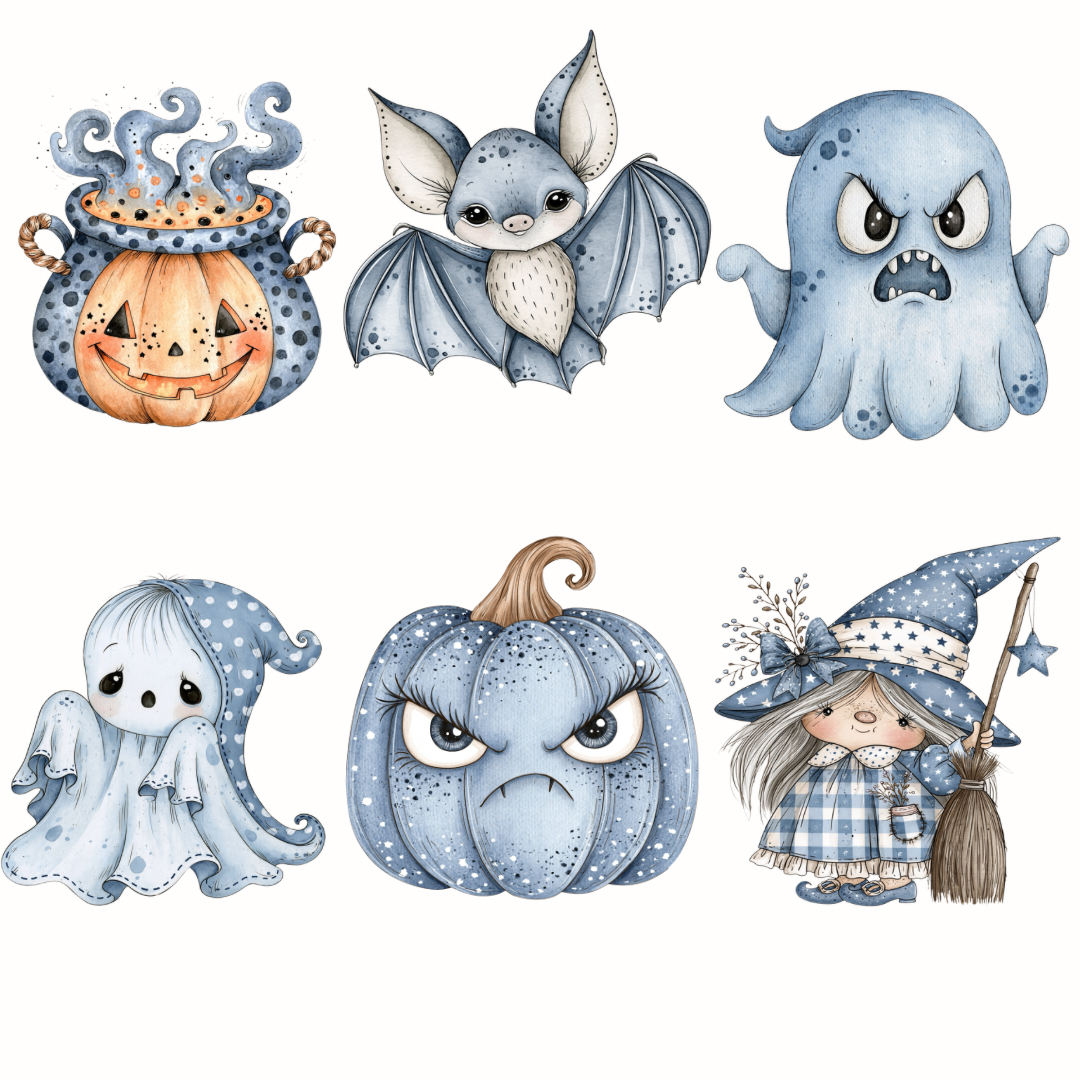 Blue Halloween Clipart