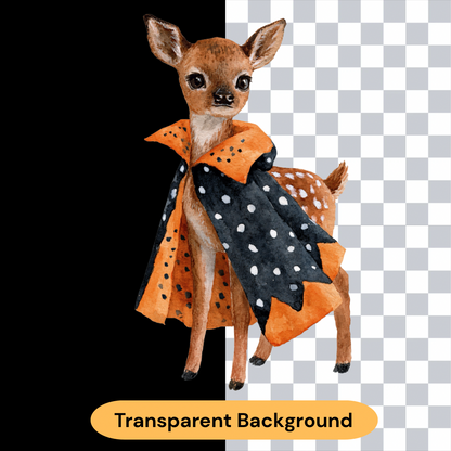 Halloween Woodland Animal Clipart
