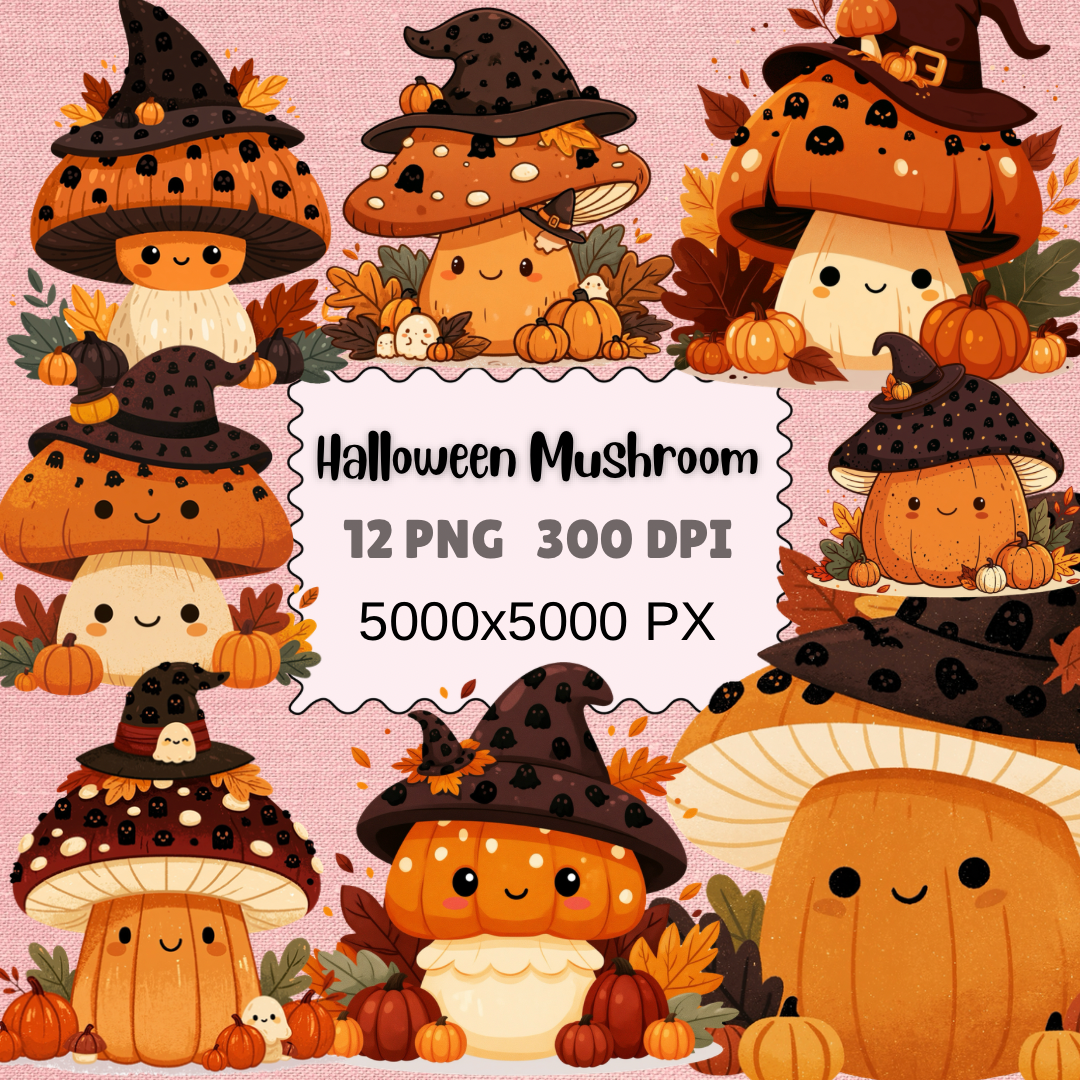 Cute Halloween Mushroom