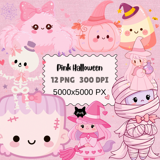Pink Halloween Clipart