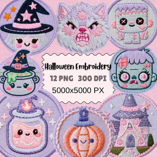 Halloween Embroidery Clipart