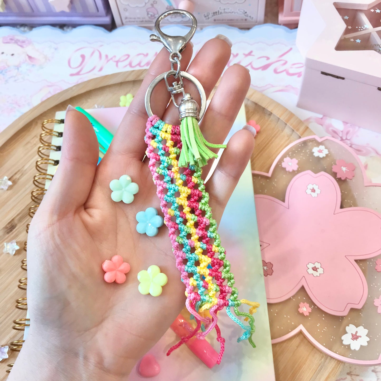 Cute Macrame Keychain