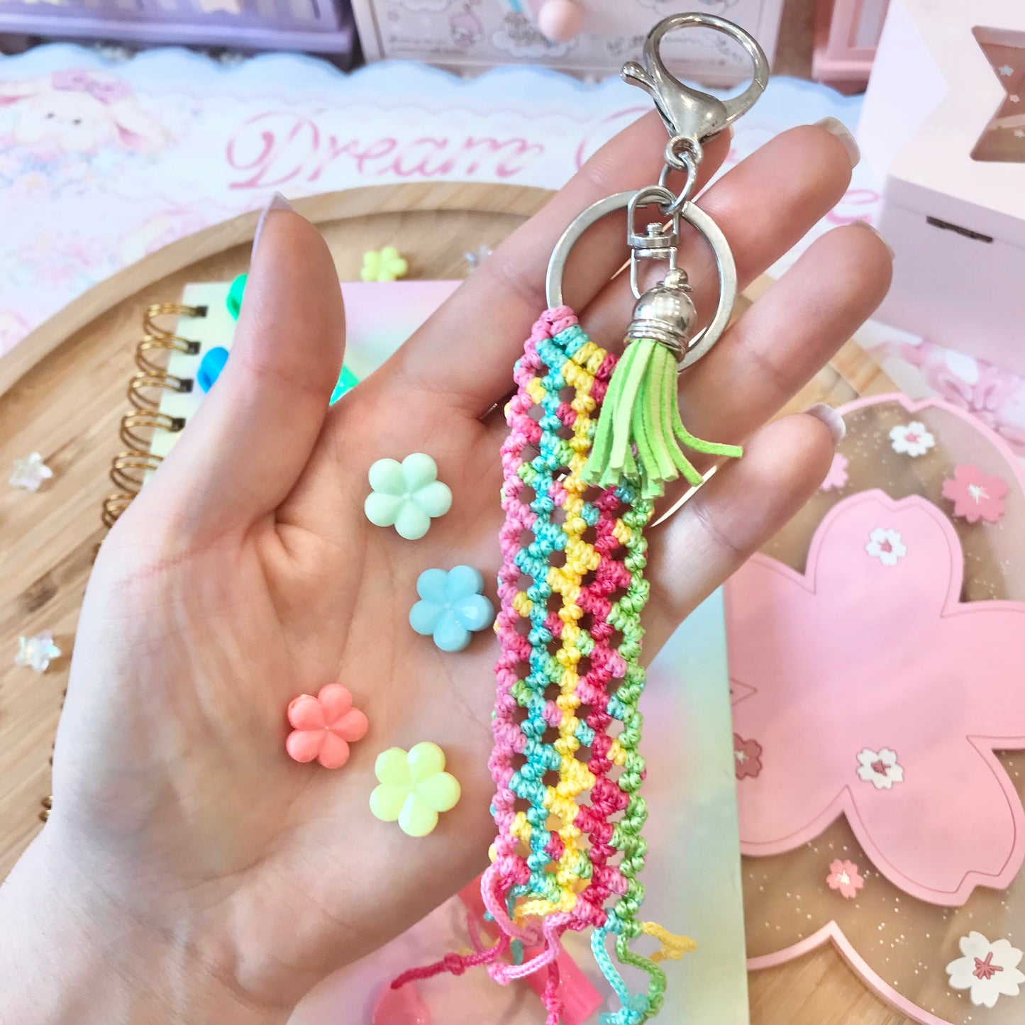 Cute Macrame Keychain