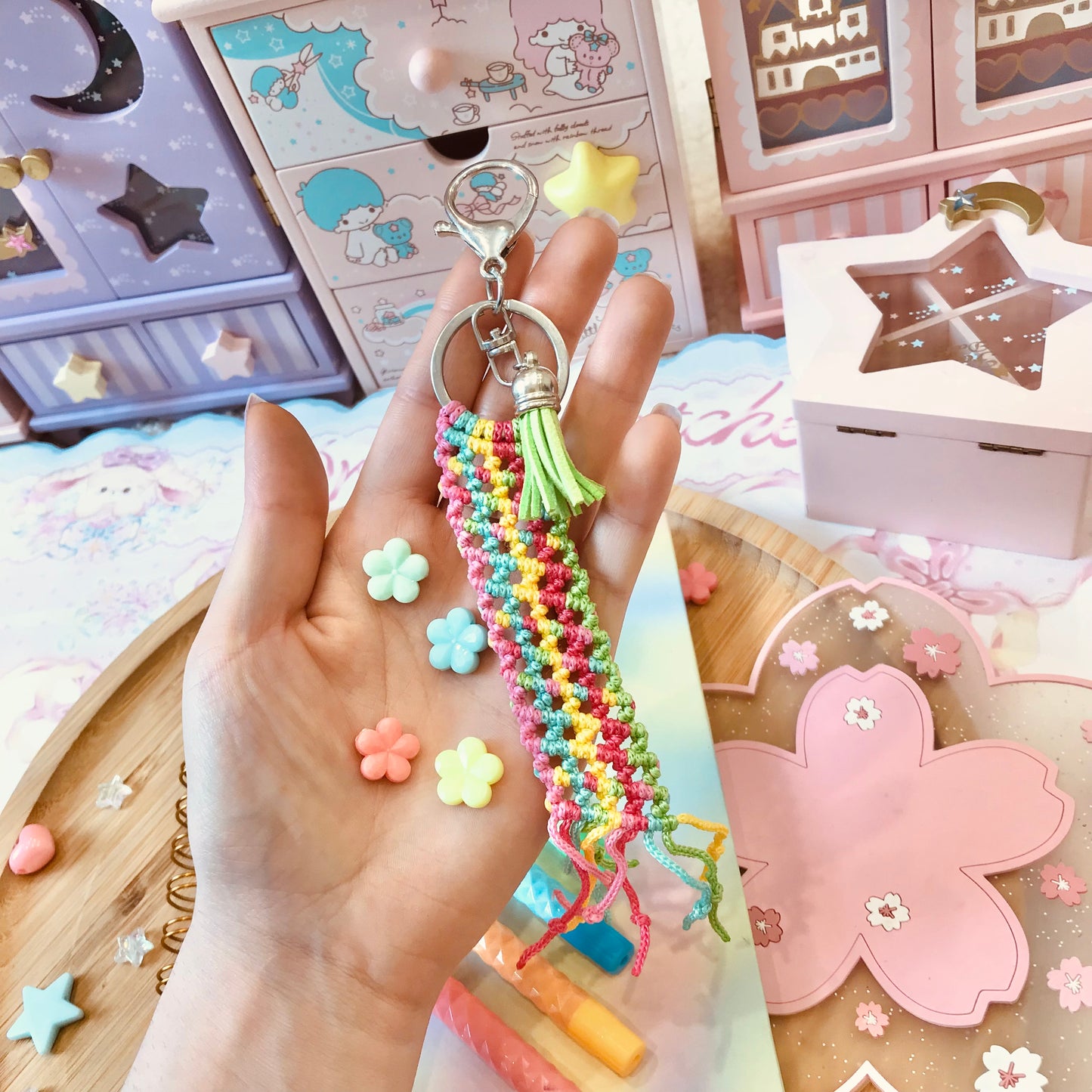 Cute Macrame Keychain