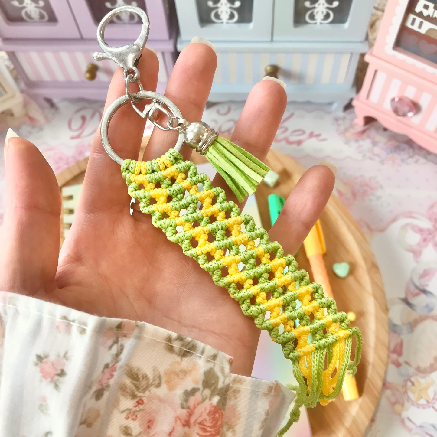 Cute Macrame Keychain