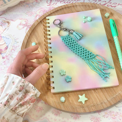 Cute Mint Macrame Keychain